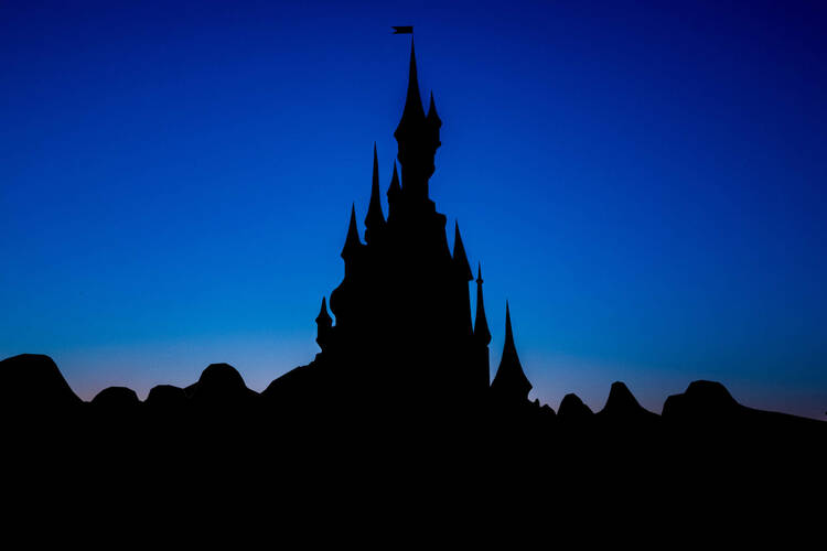 Disney Schloss im Dunkeln