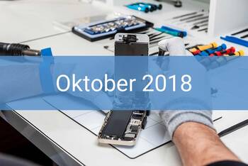 Reparatur-Index für Smartphones Oktober 2018