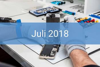 Reparatur-Index für Smartphones Juli 2018