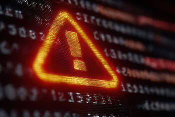 Ein grafisches Warnzeichen. 