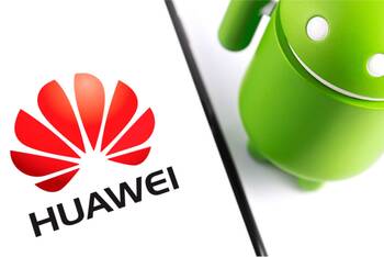 Huawei P10 Gerät mit Huawei Logo und Android Avatar