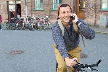 Telefonieren auf dem Fahrrad