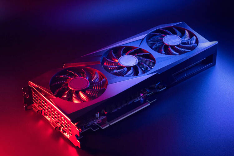 Eine Grafikkarte für einen PC.