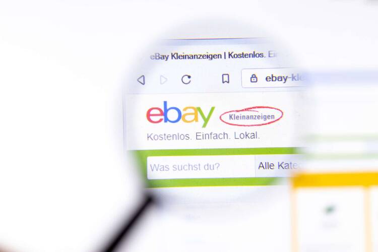 Lupe auf ebay Kleinanzeigen Logo