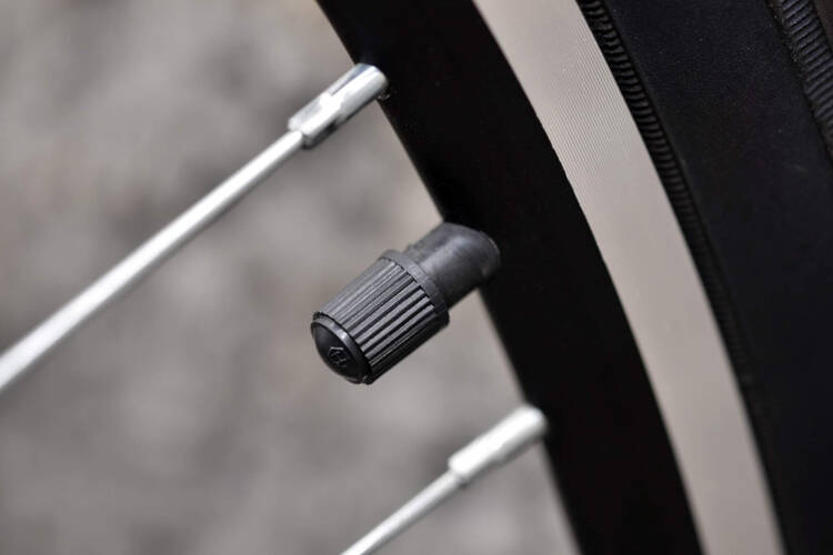 Fahrradventil close up