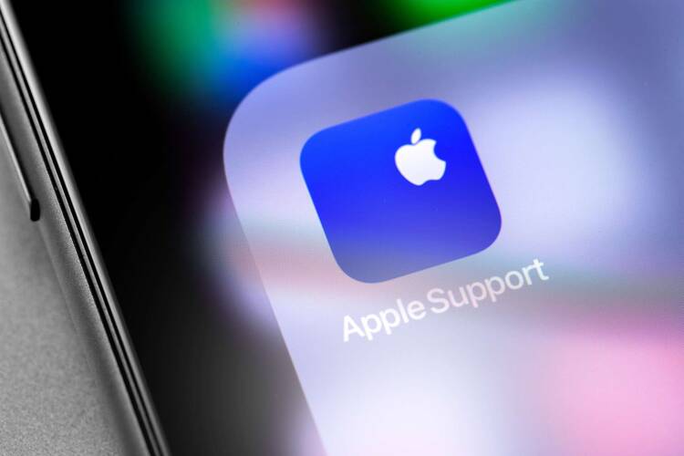 Apple Support App auf dem iPhone Bildschirm