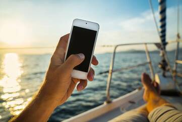 iPhone nimmt Foto von der See auf
