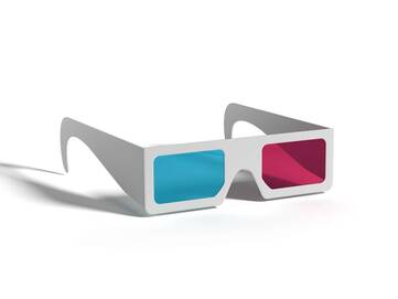 Darstellung einer Rot-Cyan 3D-Brille