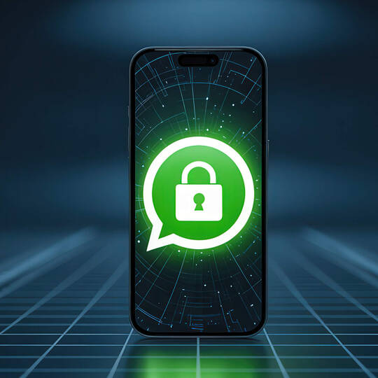 Eine Smartphone auf dem ein Icon von einem Messengerdienst zu sehen ist.