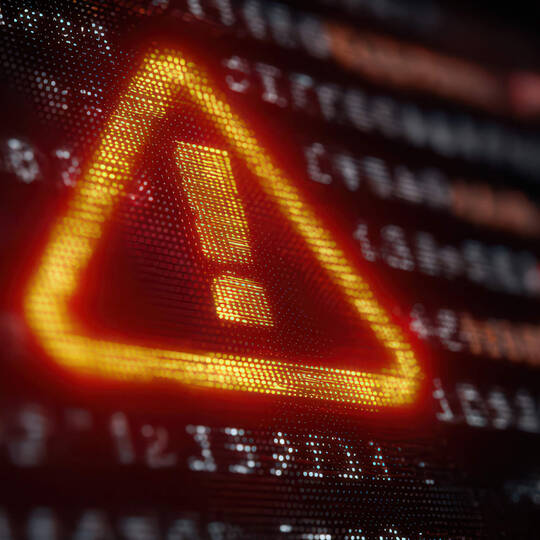 Ein grafisches Warnzeichen. 