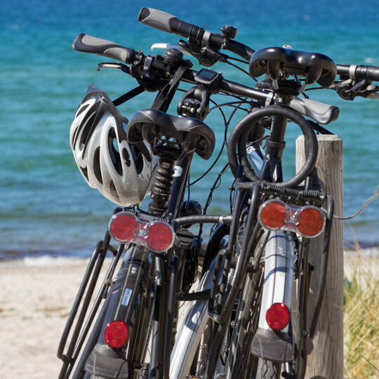 Fahrräder am Strand