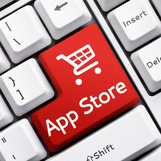 Tastatur mit App Store Taste 
