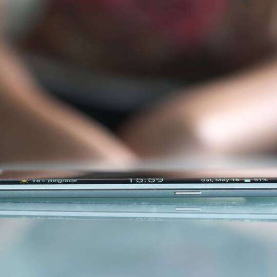 Galaxy S7 Edge in der Seitenansicht