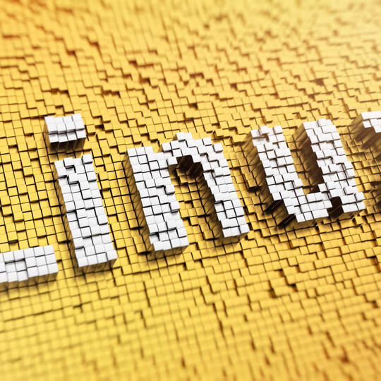 Linux auf Pixeln geschrieben