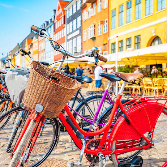 Bunte Fahrräder in  Copenhagen