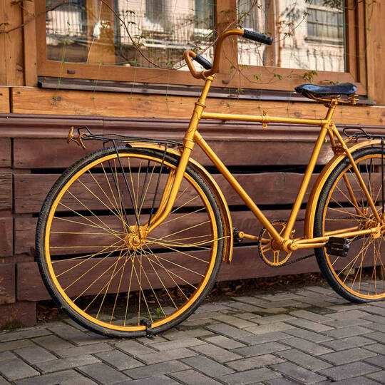 Goldendes Fahrrad