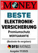 Ein Siegel von Focus Money für Beste Elektronikversicherung 2025