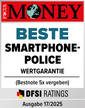Siegel für Beste Smartphone-Police 2025 von Fokus Money